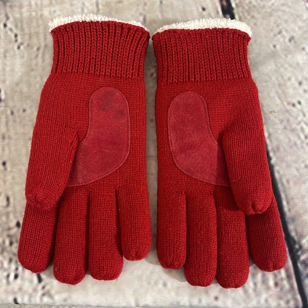 Sweater gloves ruby red - Picture 3 of 5